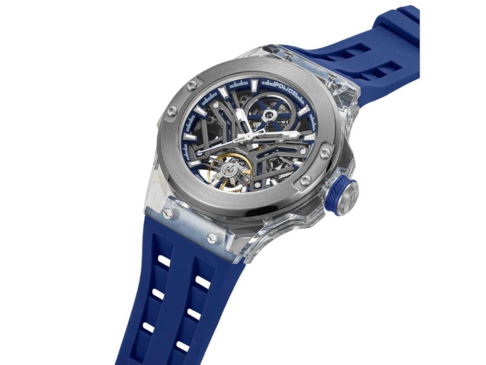 Police Cyclone Automatik Uhr, 43 mm, Blau, PEWGR0082204