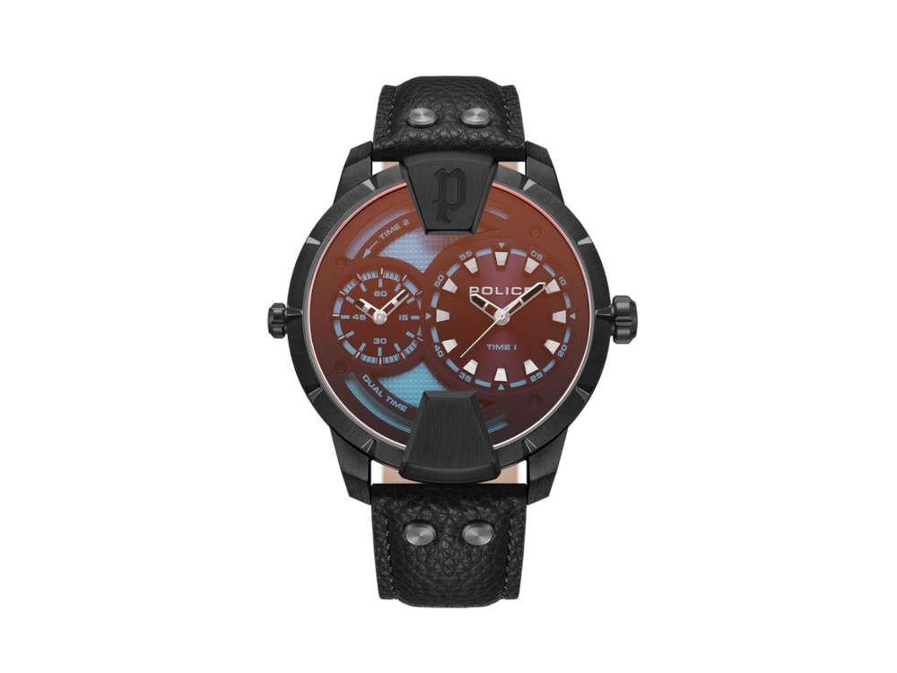Police Huntley Quartz Uhr, PVD, 48 mm, Schwarz, PEWJA0022001