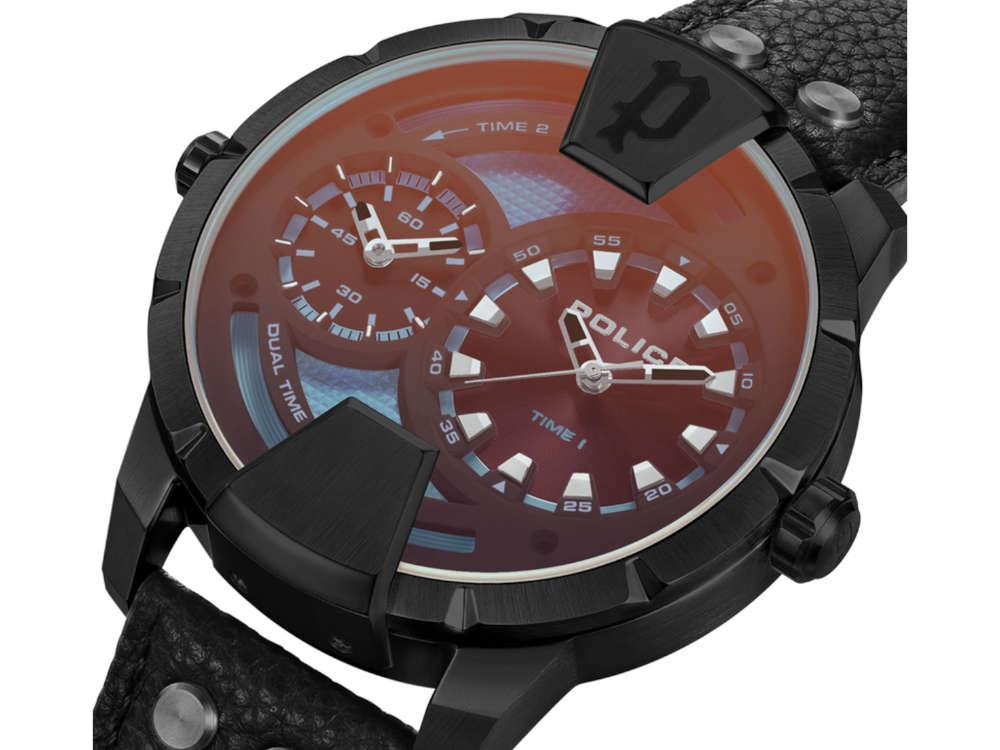 Police Huntley Quartz Uhr, PVD, 48 mm, Schwarz, PEWJA0022001