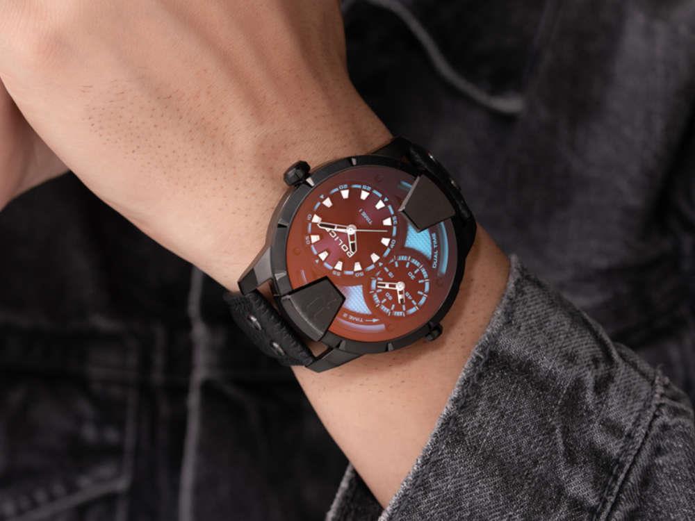 Police Huntley Quartz Uhr, PVD, 48 mm, Schwarz, PEWJA0022001