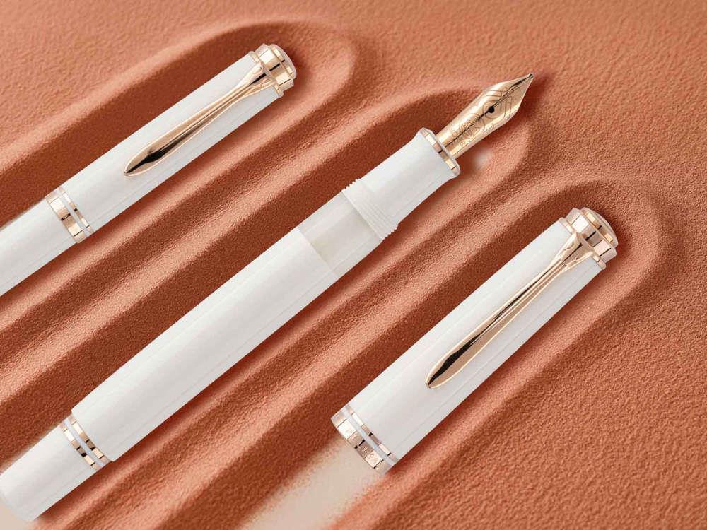 Pelikan M600 White & Rose Gold  Füllfederhalter, 300014586