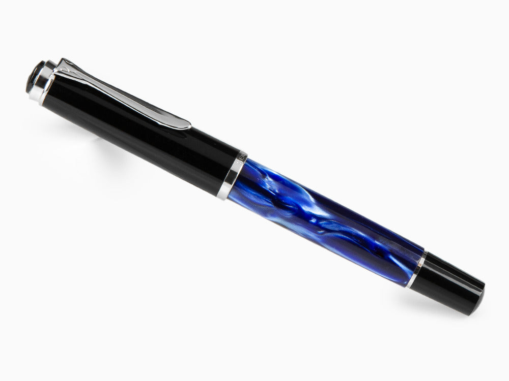 Pelikan Classic M205 Füller, Blue Marble, Verchromte Akzente, 801973