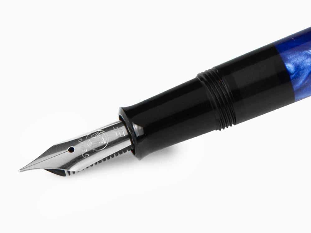 Pelikan Classic M205 Füller, Blue Marble, Verchromte Akzente, 801973