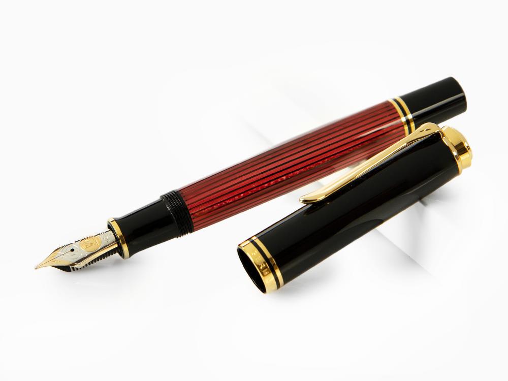 Pelikan Souverän 800 Black-Red Füllfederhalter, Edelharz, 816625