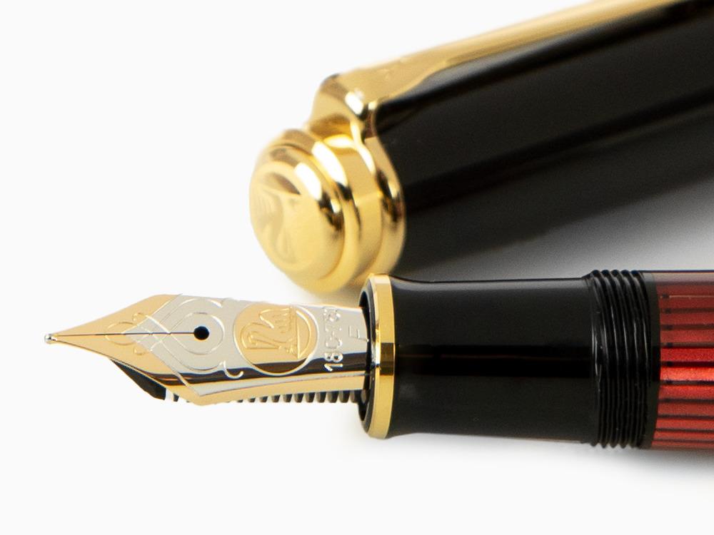 Pelikan Souverän 800 Black-Red Füllfederhalter, Edelharz, 816625