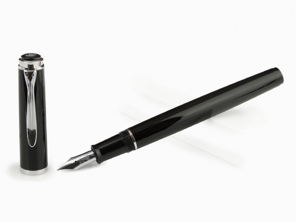 Pelikan Classic P205 Füller, Schwarz, Verchromten Akzenten, 930859