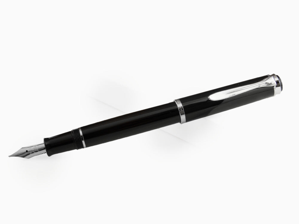 Pelikan Classic P205 Füller, Schwarz, Verchromten Akzenten, 930859
