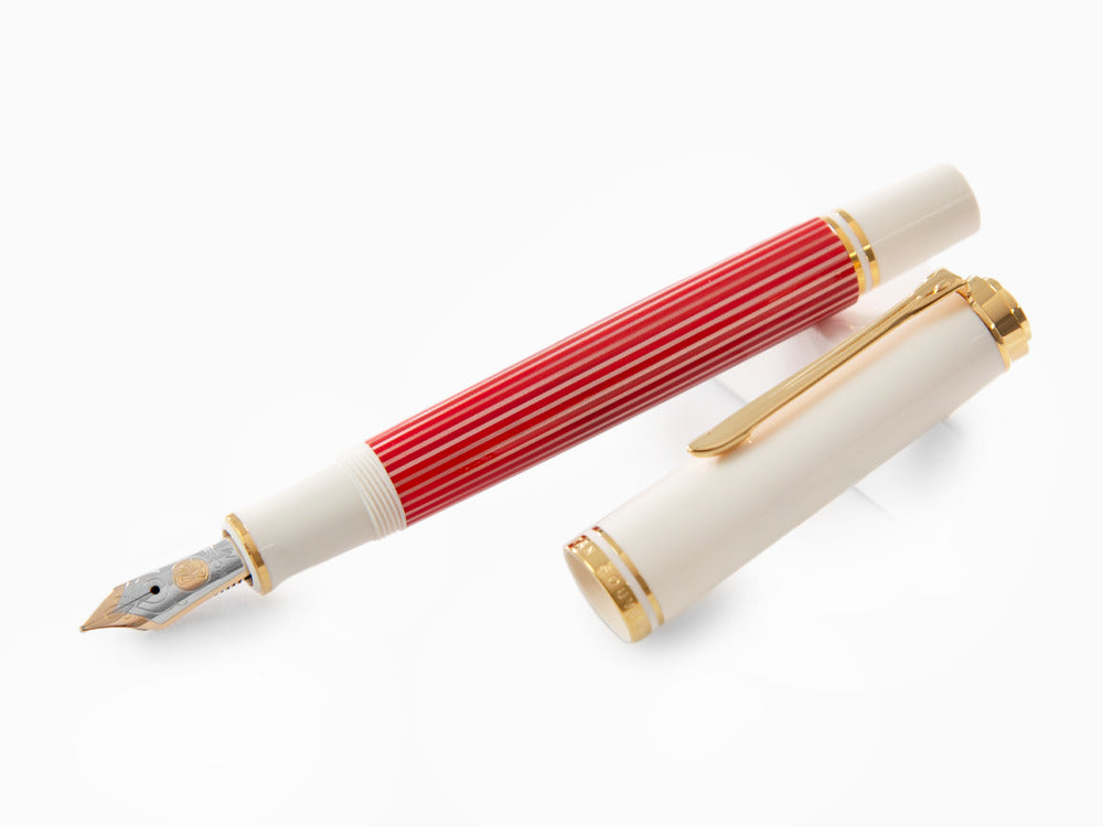 Pelikan Souverän M600 Red-White Füllfederhalter, Spezialausgabe