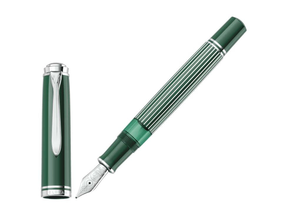 Pelikan M815 Metal Striped Green Füllfederhalter, 829090