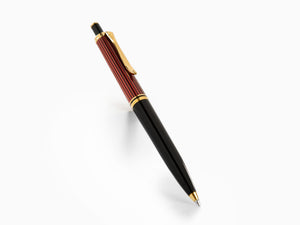 Pelikan K400 Kugelschreiber, Schwarz und rot, Vergoldete Beschläge, 925289