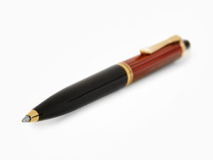 Pelikan K400 Kugelschreiber, Schwarz und rot, Vergoldete Beschläge, 925289