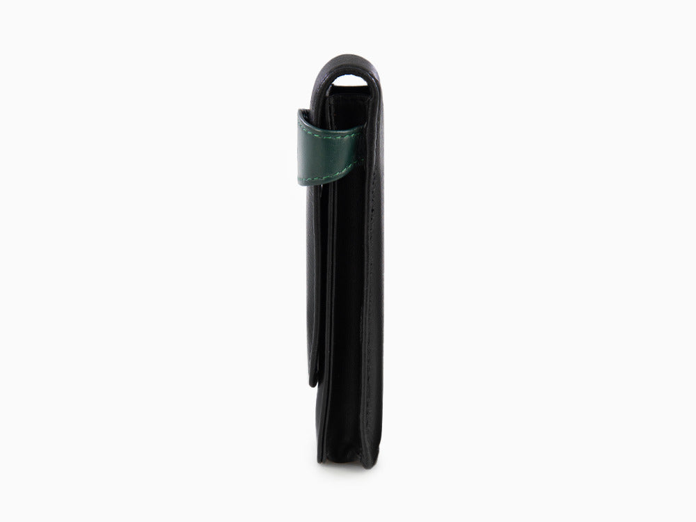Pelikan Etui 2 Stifte, Leder, Schwarz-Grün, Weich, Mit Schieber, 923722