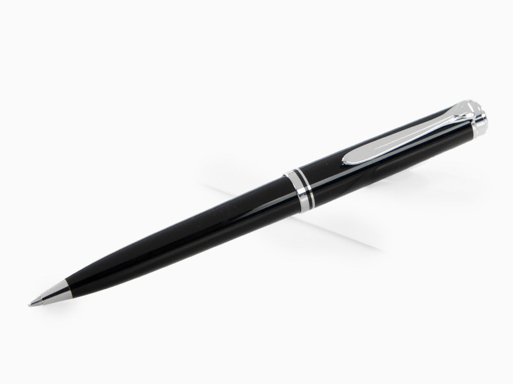 Pelikan K805 Kugelschreiber, Schwarzes Edelharz, Versilberte Beschläge, 926378