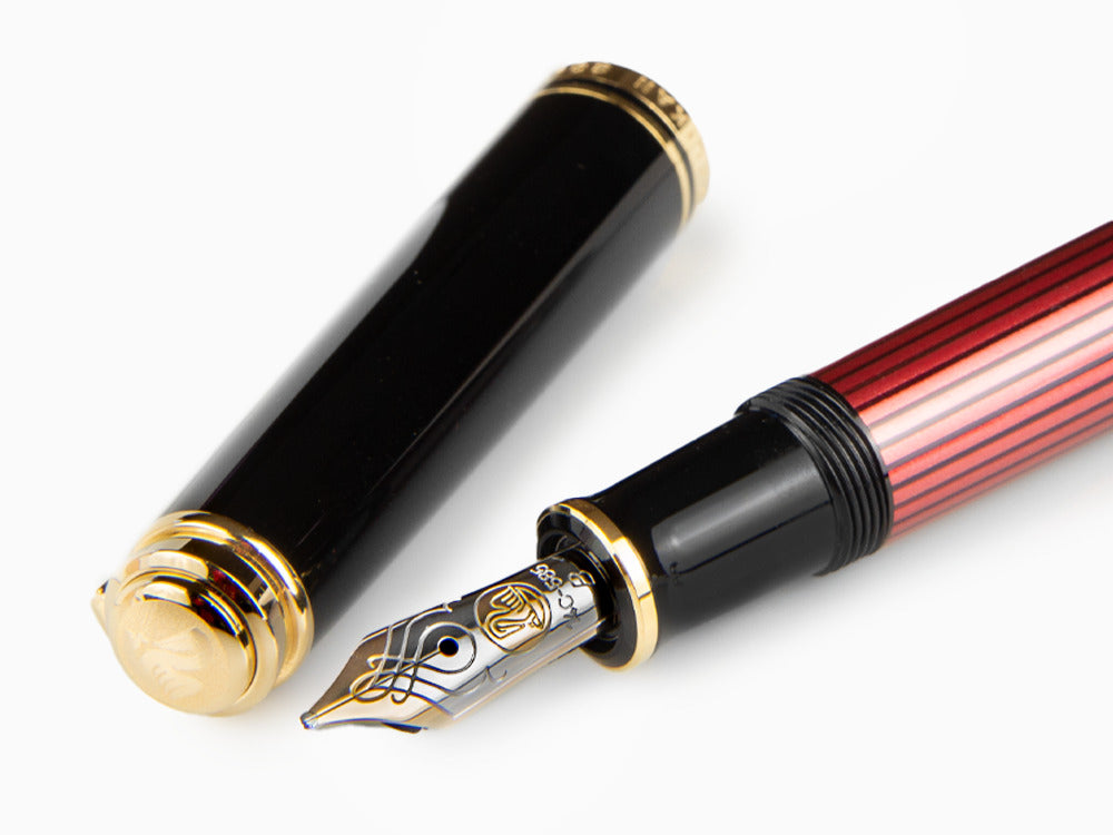 Pelikan Füllfederhalter Souverän M 600 - Schwarz Rot, 928697