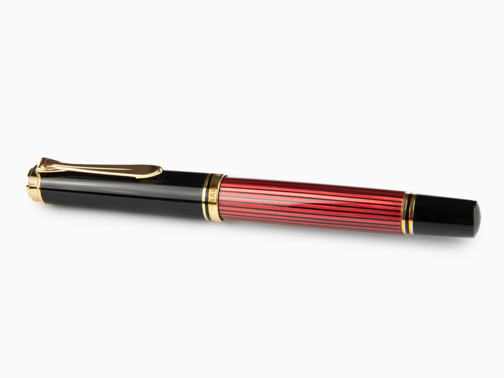 Pelikan Füllfederhalter Souverän M 600 - Schwarz Rot, 928697