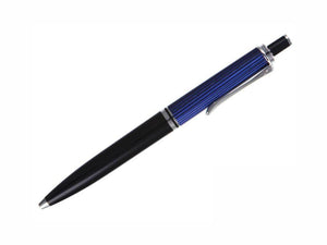 Pelikan K405 Kugelschreiber, Schwarz / blau, Versilberte Beschläge, 932715