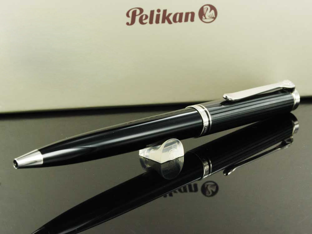 Pelikan K805 Stresemann Kugelschreiber,  Versilberte Beschläge, 957530