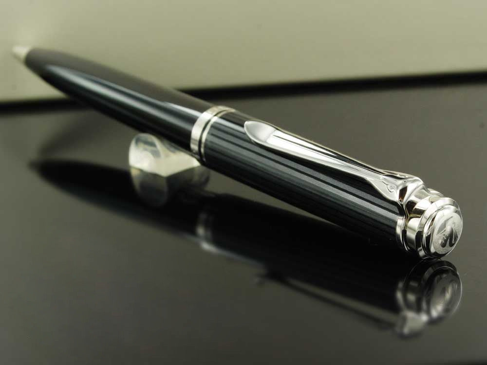 Pelikan K805 Stresemann Kugelschreiber,  Versilberte Beschläge, 957530