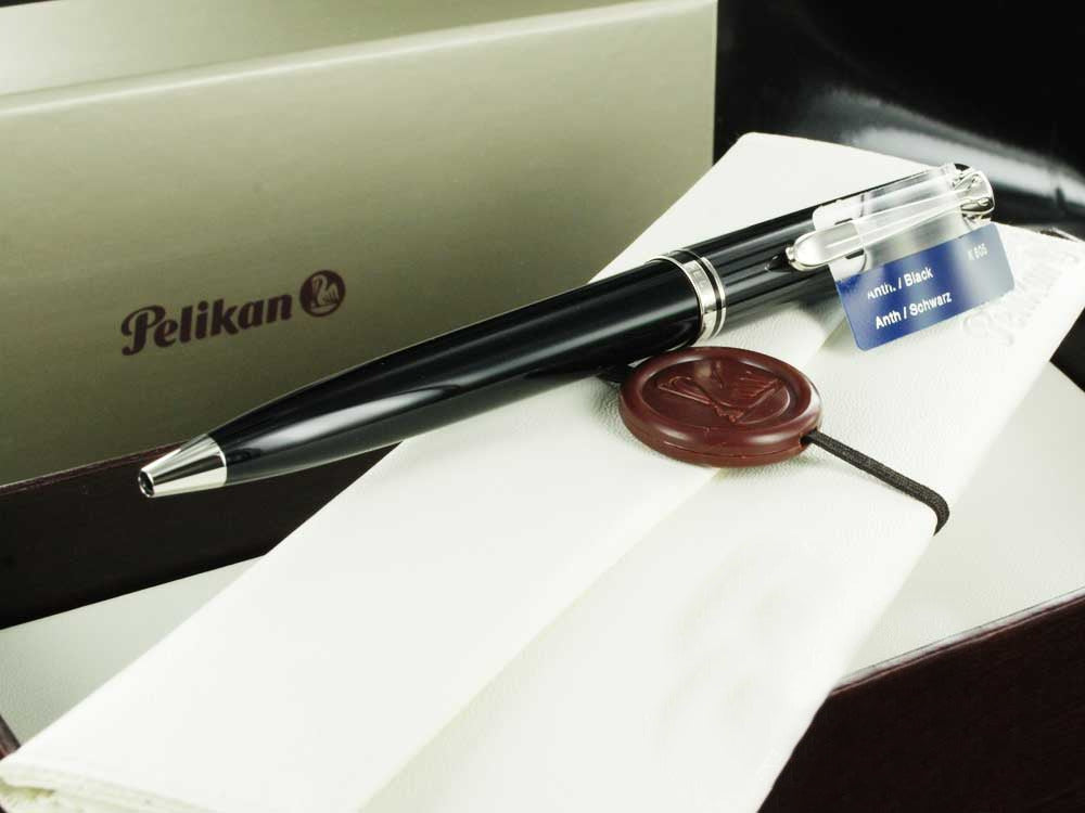 Pelikan K805 Stresemann Kugelschreiber,  Versilberte Beschläge, 957530