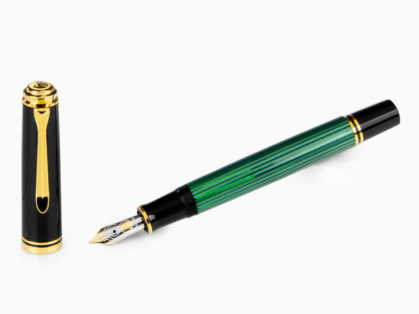 Pelikan Füllfederhalter Souverän M 600, Schwarz Grün, 980029 