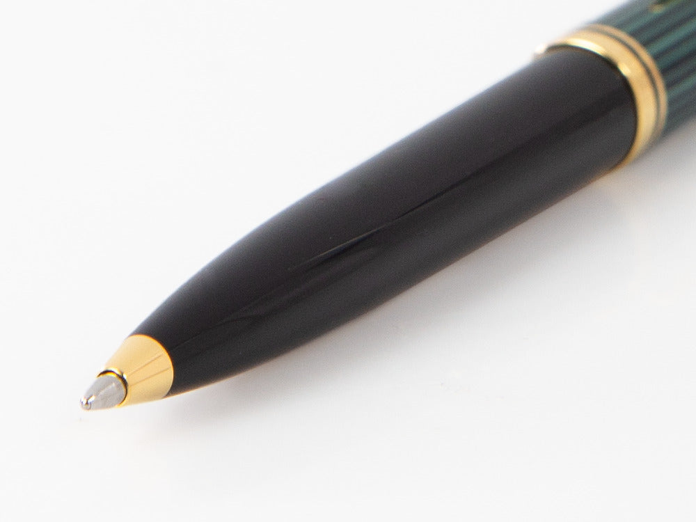 Pelikan K600 Kugelschreiber, Schwarz und grün, Vergoldete Beschläge, 980086