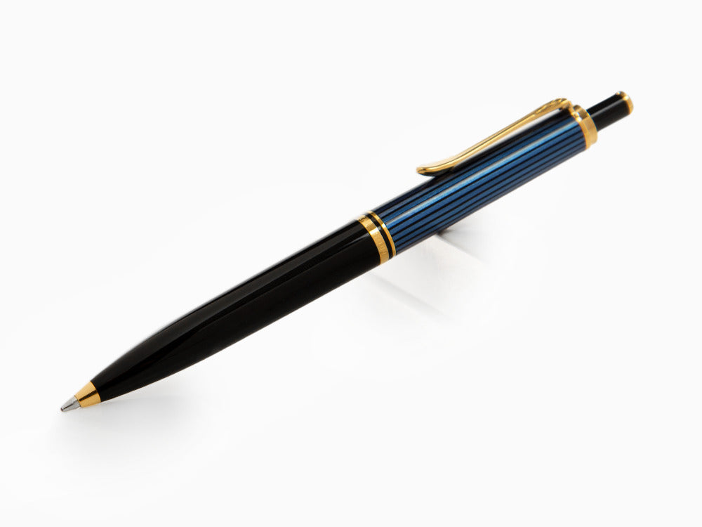 Pelikan K400 Kugelschreiber, Schwarz und blau, Vergoldete Beschläge, 987800