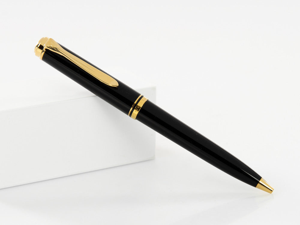 Pelikan K800 Kugelschreiber, Schwarzes Edelharz, Vergoldete Beschläge,996983