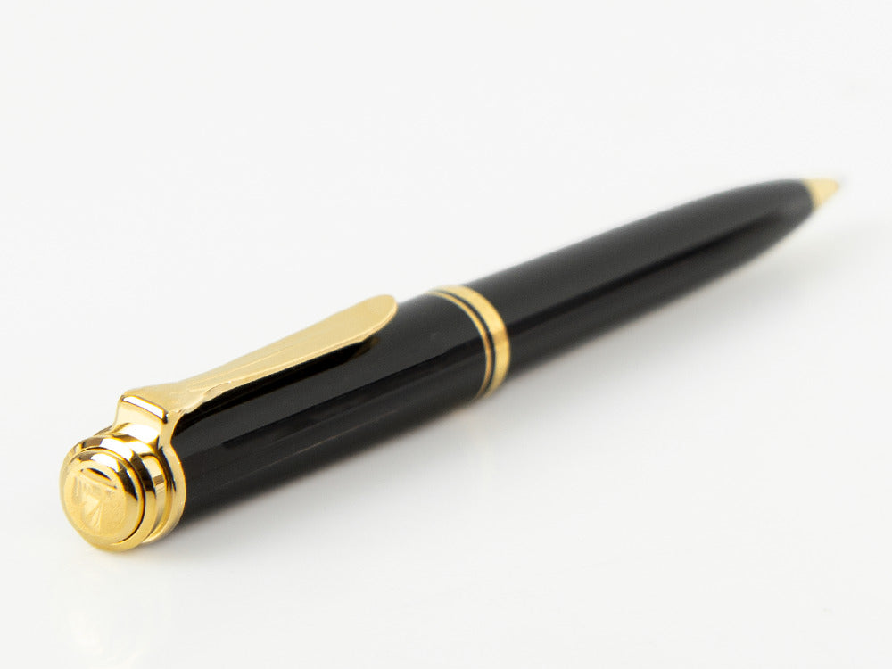 Pelikan K800 Kugelschreiber, Schwarzes Edelharz, Vergoldete Beschläge,996983
