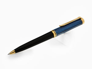 Pelikan K800 Kugelschreiber, Schwarz und blau, Vergoldete Beschläge, 987842