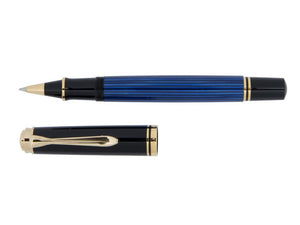 Pelikan R600 Roller, Blaues Edelharz, Vergoldete Beschläge, 988246