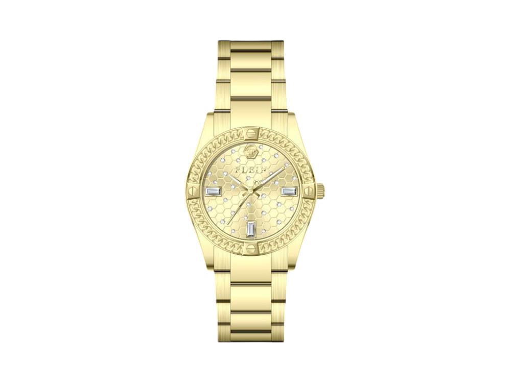 Philipp Plein Icon Chain Lady Quartz Uhr, Golden, 36 mm, PW1FA0425