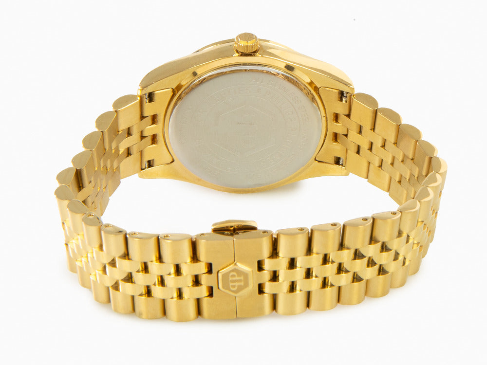 Philipp Plein Date Superlative Lady Quartz Uhr, PVD Gold, 38 mm, PW2BA0623