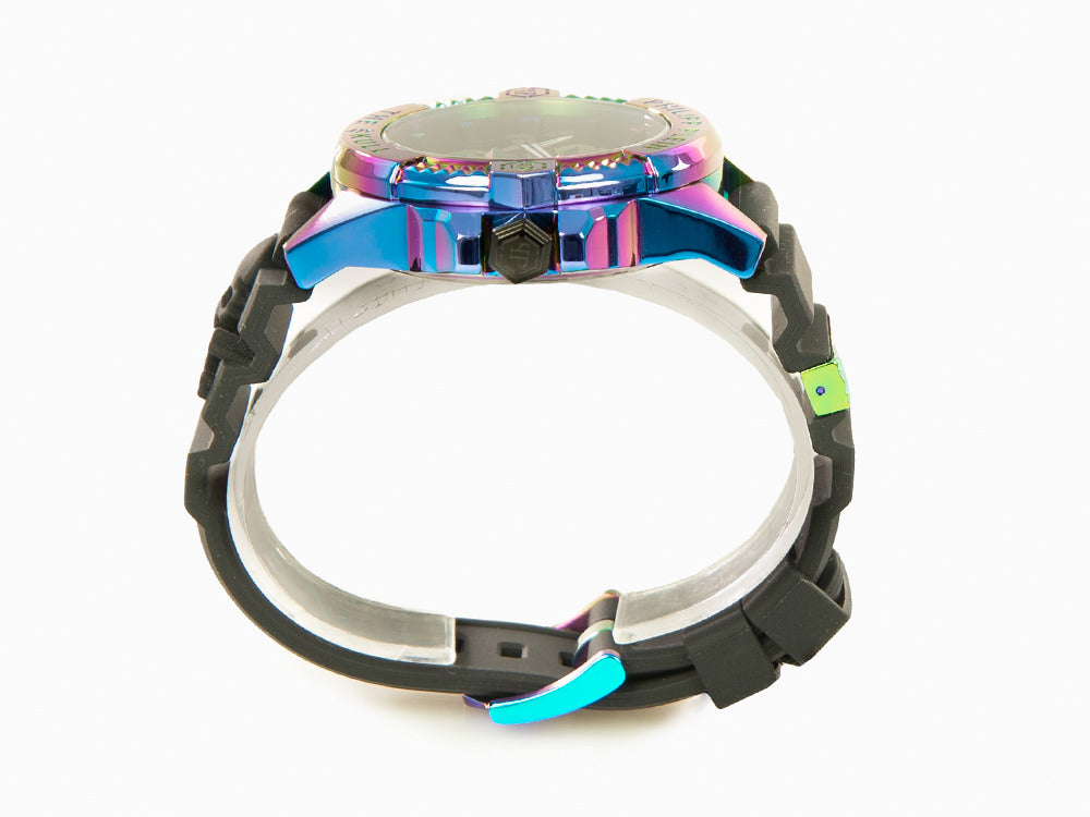 Philipp Plein The Skull Rainbow Quartz Uhr, PVD, Schwarz, 44 mm, PWAAA2123