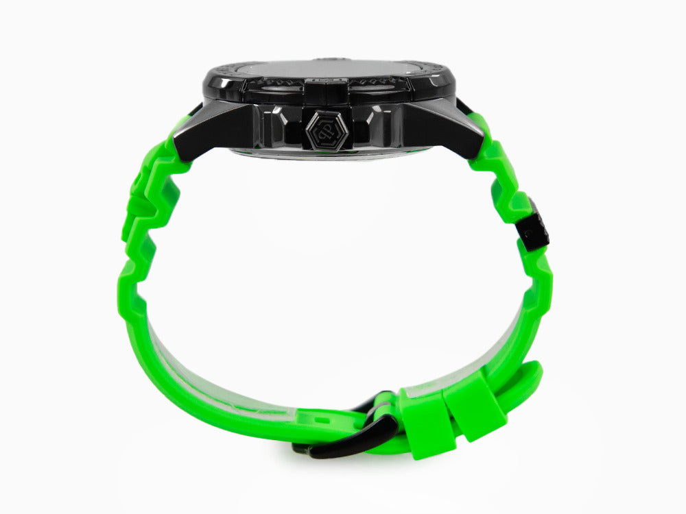 Philipp Plein The Skull Quartz Uhr, PVD, Schwarz, 44 mm, Mineral Glas, PWAAA2524