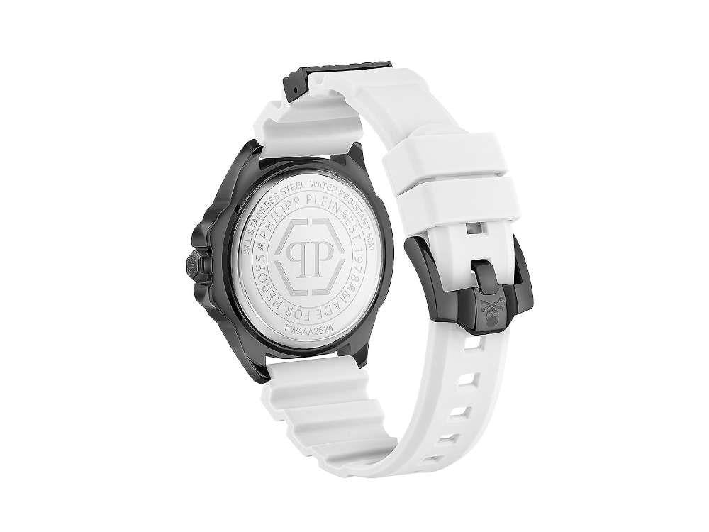 Philipp Plein The Skull Quartz Uhr, PVD, Schwarz, 44 mm, Mineral Glas, PWAAA2624