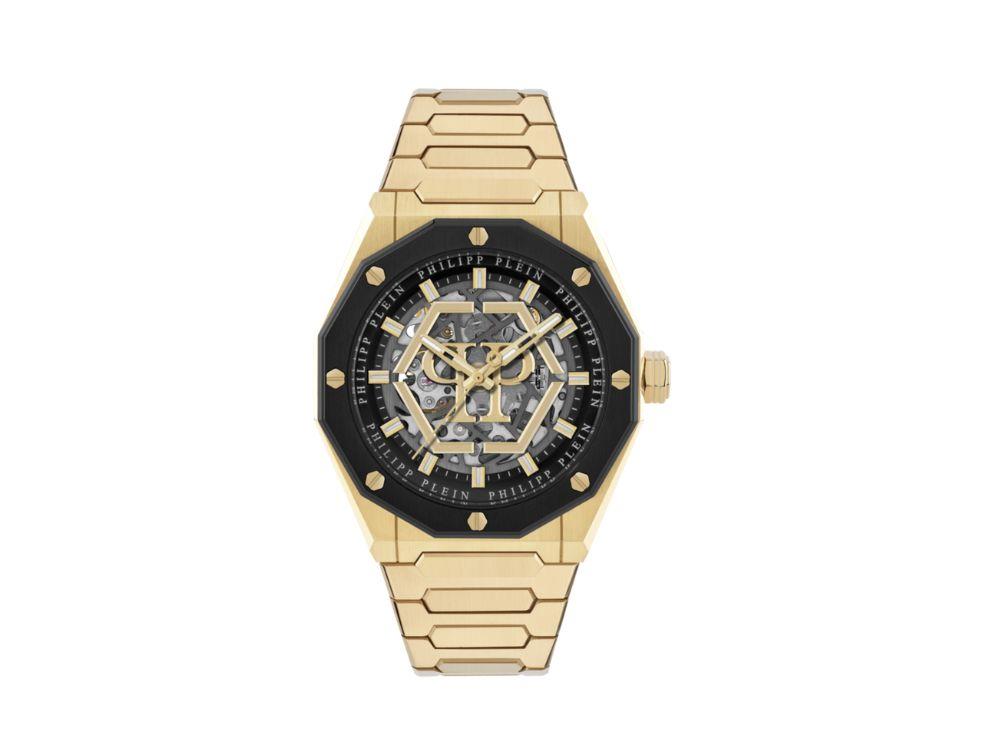 Philipp Plein Deluxe Automatik Uhr, Schwarz, 44 mm, Mineral Glas, PWAHA0226