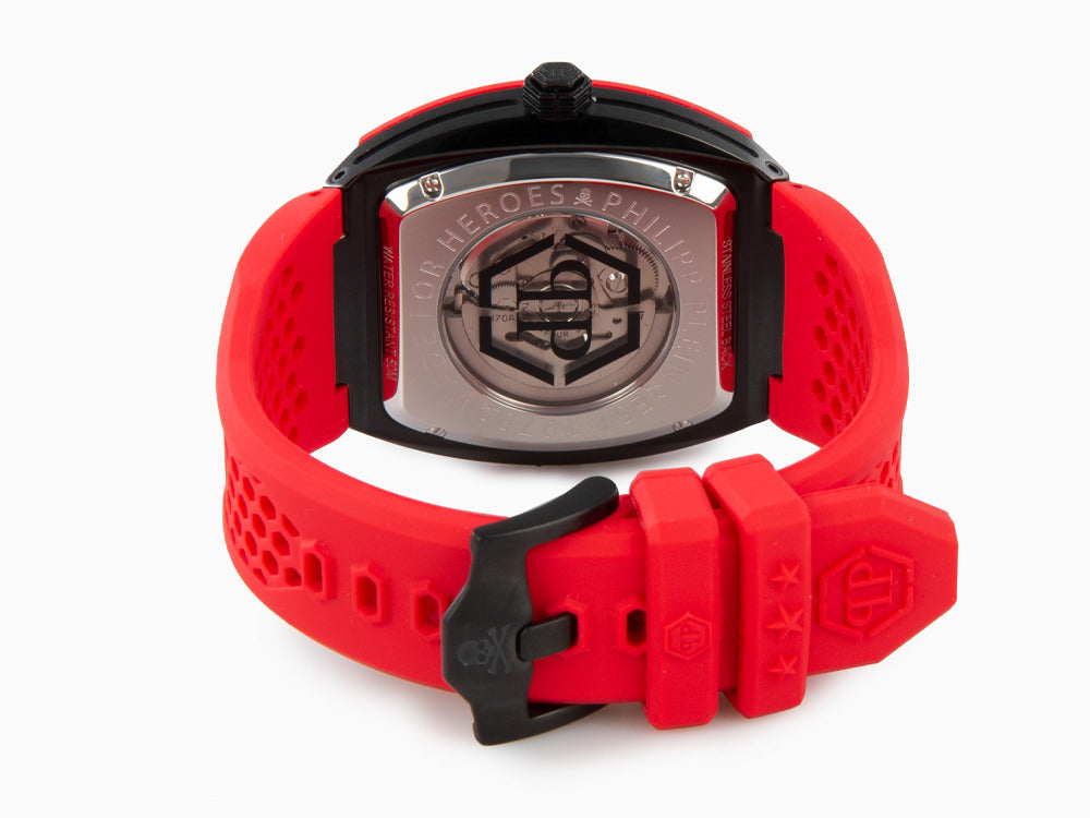 Philipp Plein The Skeleton Automatik Uhr, PVD, Grau, 44 mm, PWBAA2224