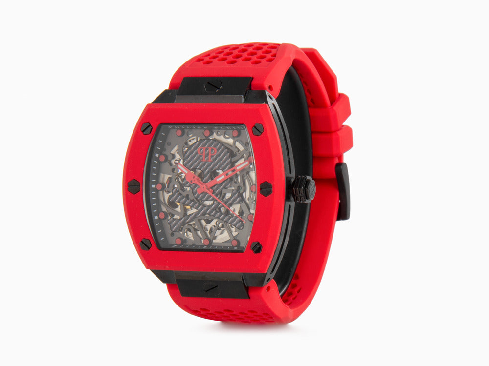 Philipp Plein The Skeleton Automatik Uhr, PVD, Grau, 44 mm, PWBAA2224