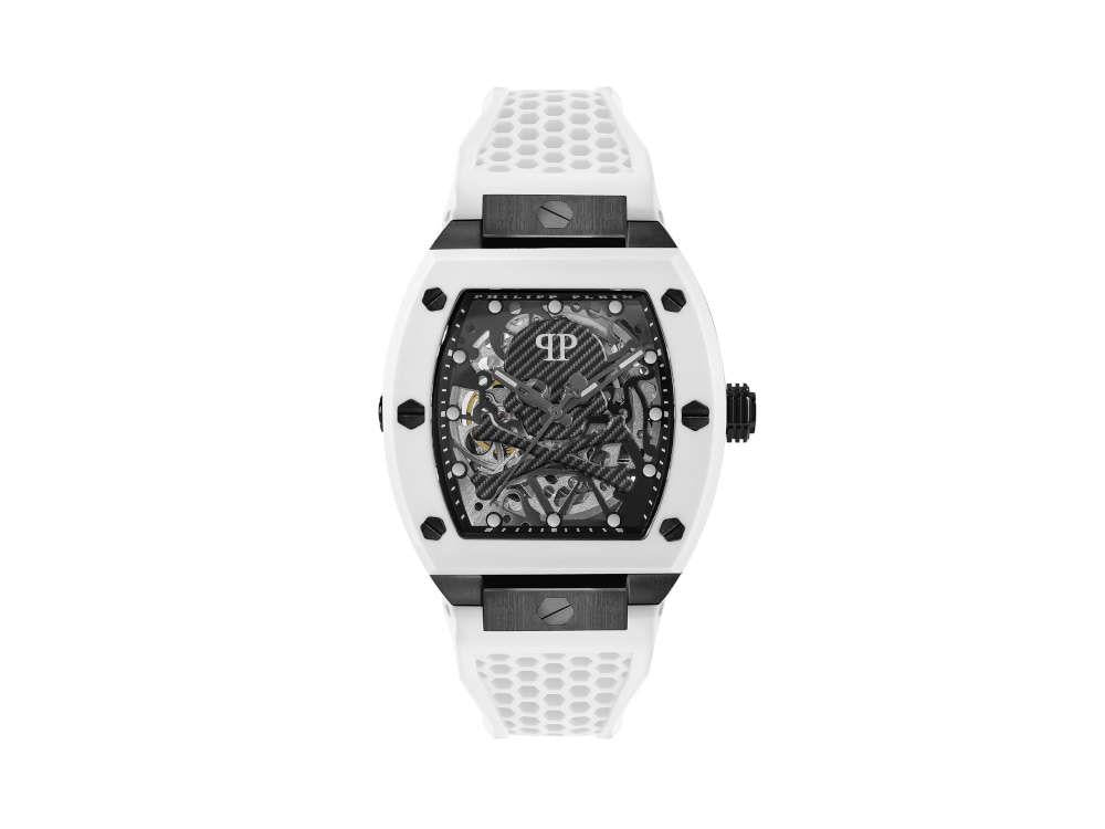 Philipp Plein The Skeleton Automatik Uhr, PVD, Grau, 44 mm, PWBAA2424