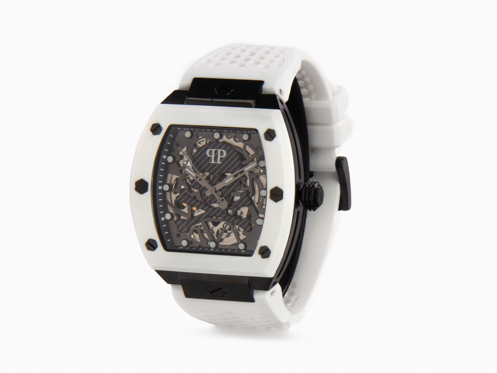 Philipp Plein The Skeleton Automatik Uhr, PVD, Grau, 44 mm, PWBAA2424