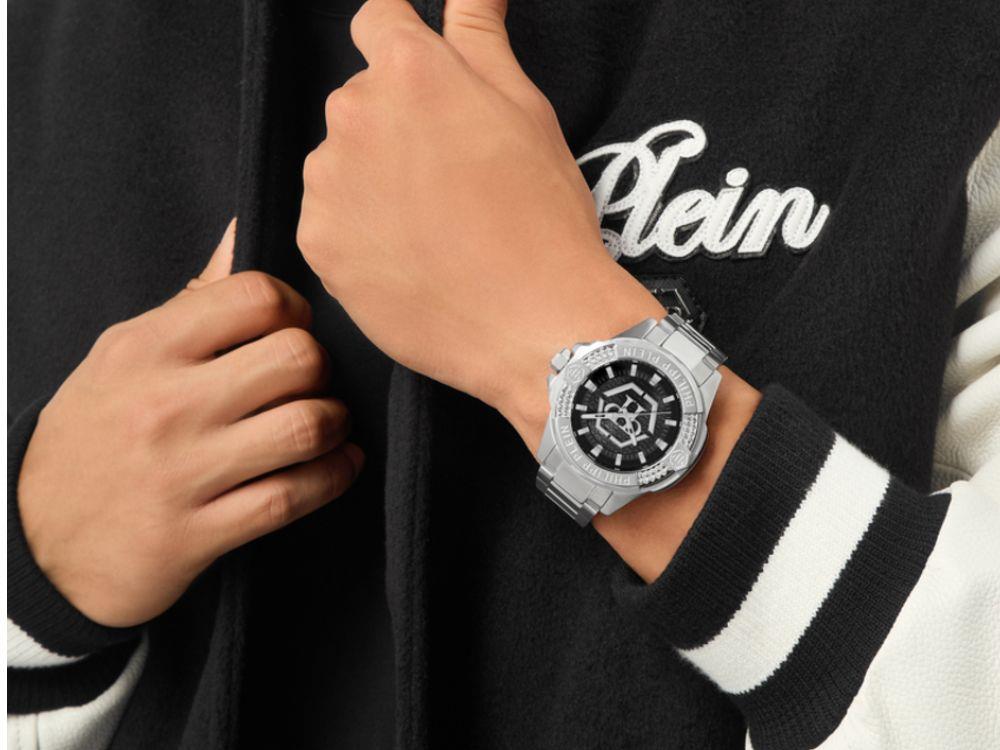 Philipp Plein Majesty Quartz Uhr, Schwarz, 45 mm, Mineral Glas, PWBHA0526
