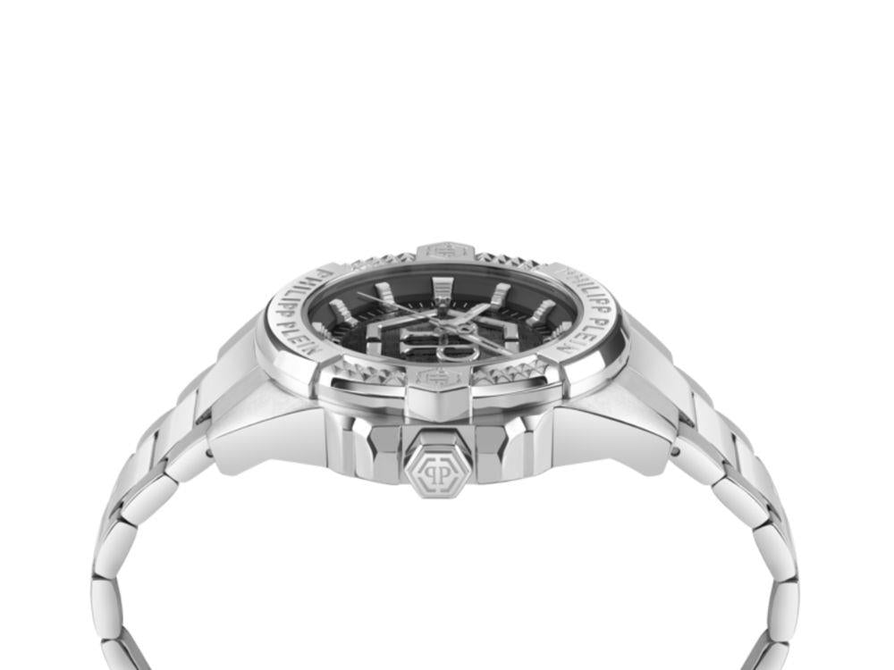 Philipp Plein Majesty Quartz Uhr, Schwarz, 45 mm, Mineral Glas, PWBHA0526