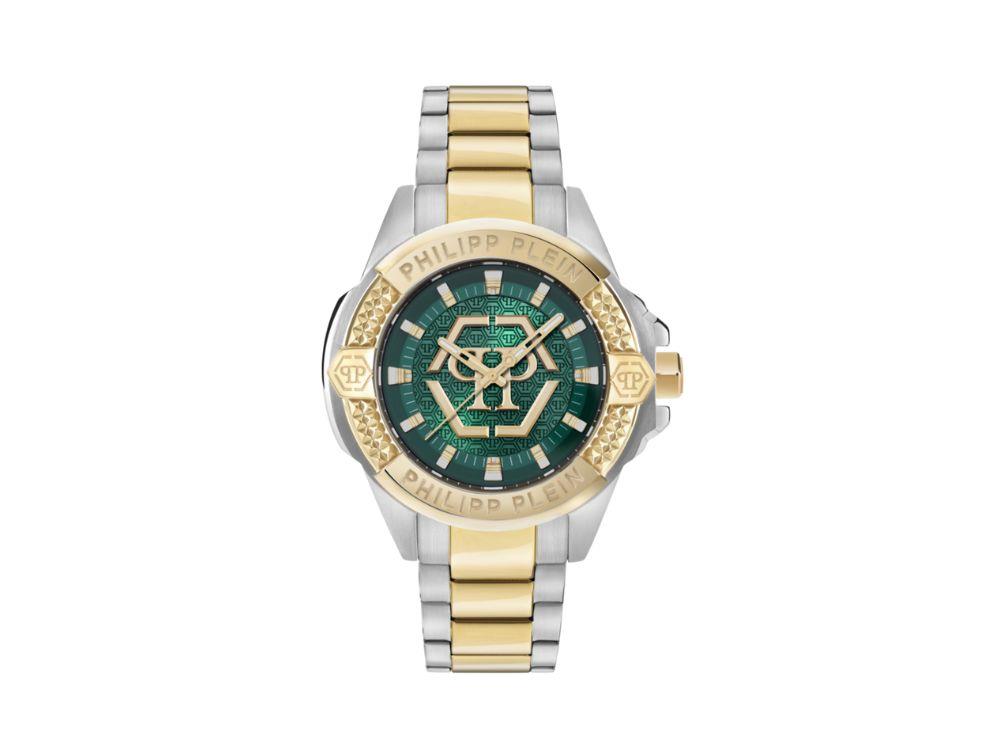 Philipp Plein Majesty Quartz Uhr, Grün, 45 mm, Mineral Glas, PWBHA0626