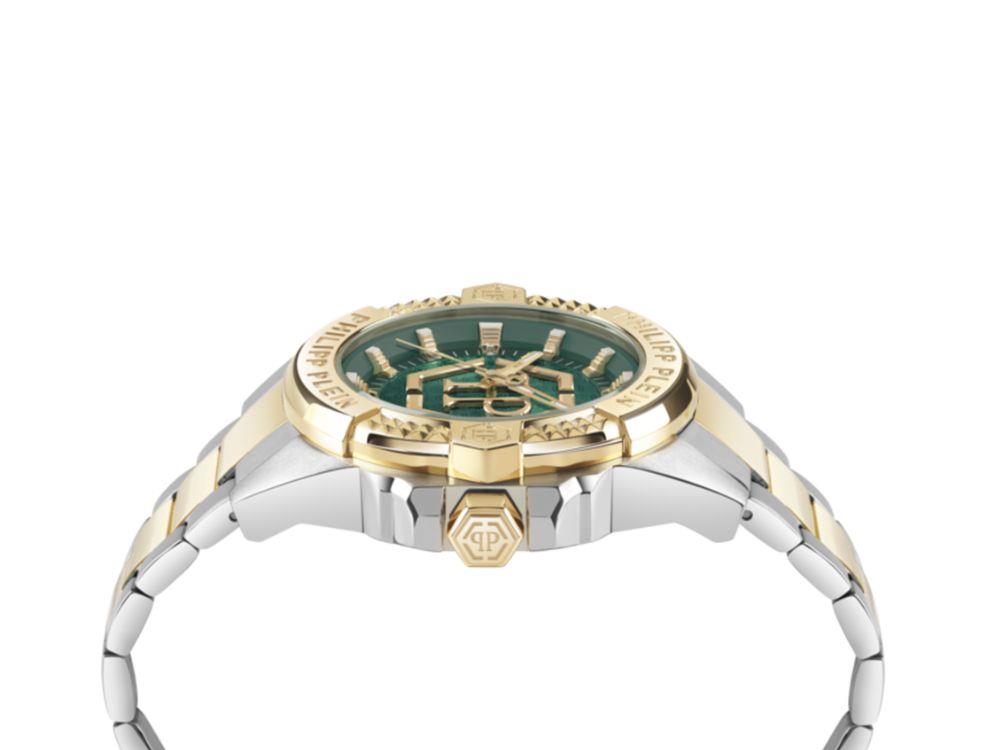 Philipp Plein Majesty Quartz Uhr, Grün, 45 mm, Mineral Glas, PWBHA0626