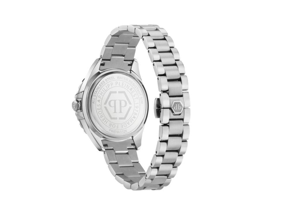 Philipp Plein Heaven Quartz Uhr, Silber, 34 mm, Mineral Glas, PWEHA0326
