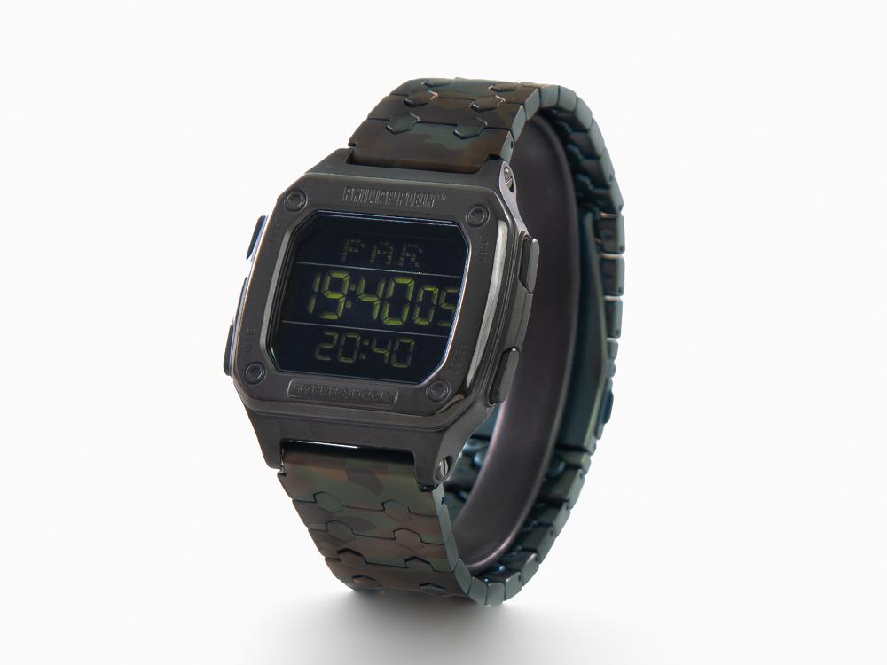 Philipp Plein Hyper Shock Quartz Uhr, Schwarz, 44 mm, Mineral Glas, PWHAA0921