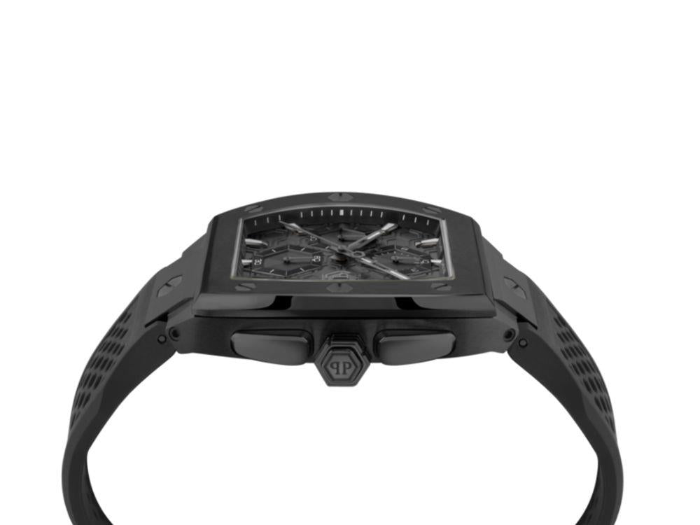 Philipp Plein The Hexagon Phantom Chrono Quartz Uhr, Schwarz, PWHHA0326