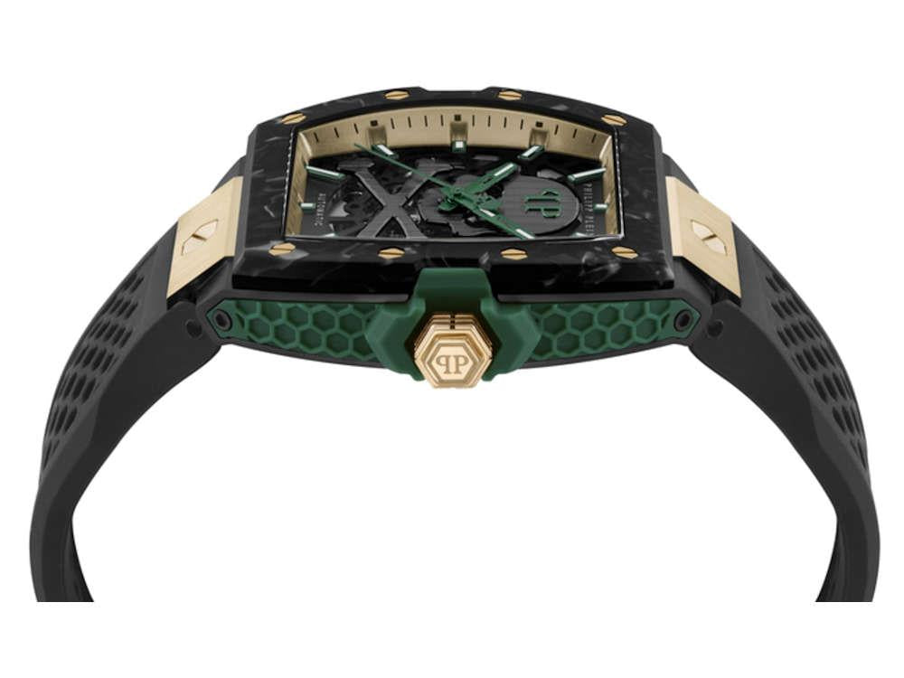 Philipp Plein The Skeleton 2.0 Automatik-Uhr, Carbon, 44mm, PWJFA0325