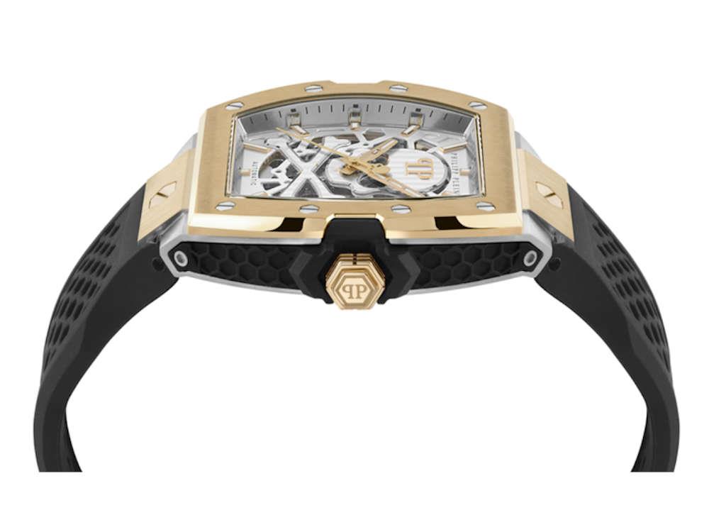 Philipp Plein The Skeleton 2.0 Automatik-Uhr, Gold IP, 44mm, PWJFA0825