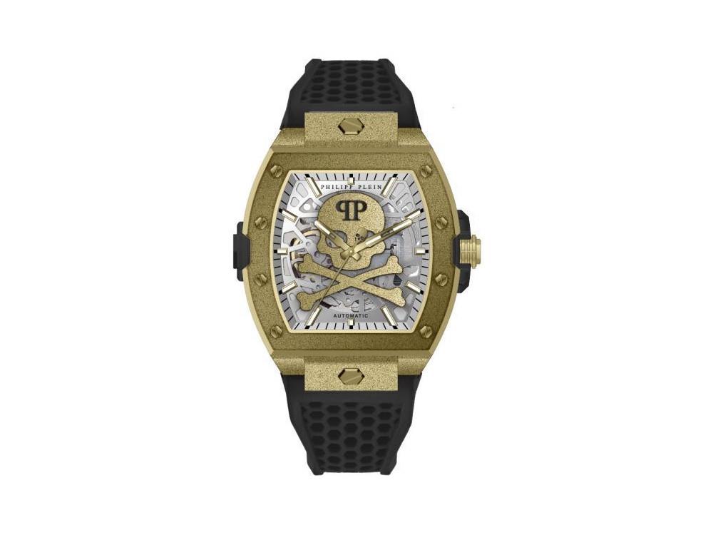 Philipp Plein The Skeleton Frosted Automatik Uhr, Golden, 44 mm, PWJFA1025